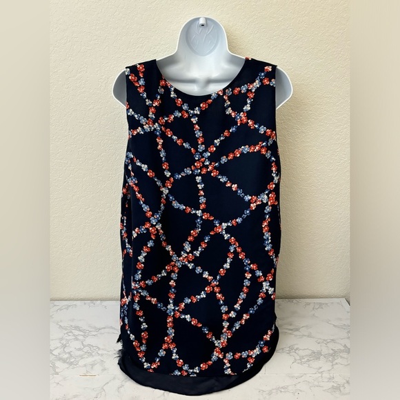 Cato C EST. 1946 Relaxed Top Sz L Tunic Asymmetrical Blouse Sleeveless F…​ - Picture 2 of 5